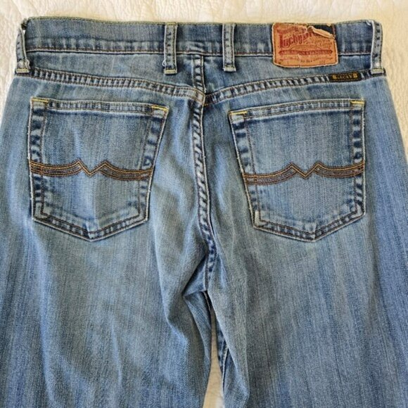 Lucky Brand Women's Straight Leg Jeans Size 6 28 Low Rise Blue Denim Retro Y2K - Picture 14 of 16